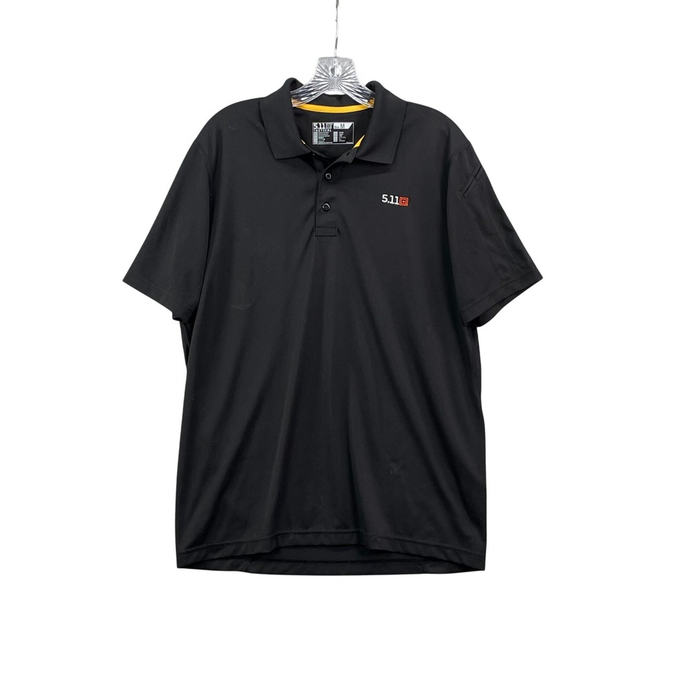 5.11 Tactical Polo Shirt Mens Medium Black Short Sleeve Performance Utility Work